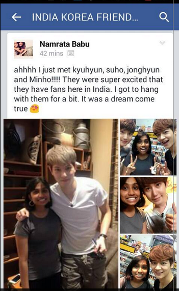 Indian Kpop fan meet kpop stars